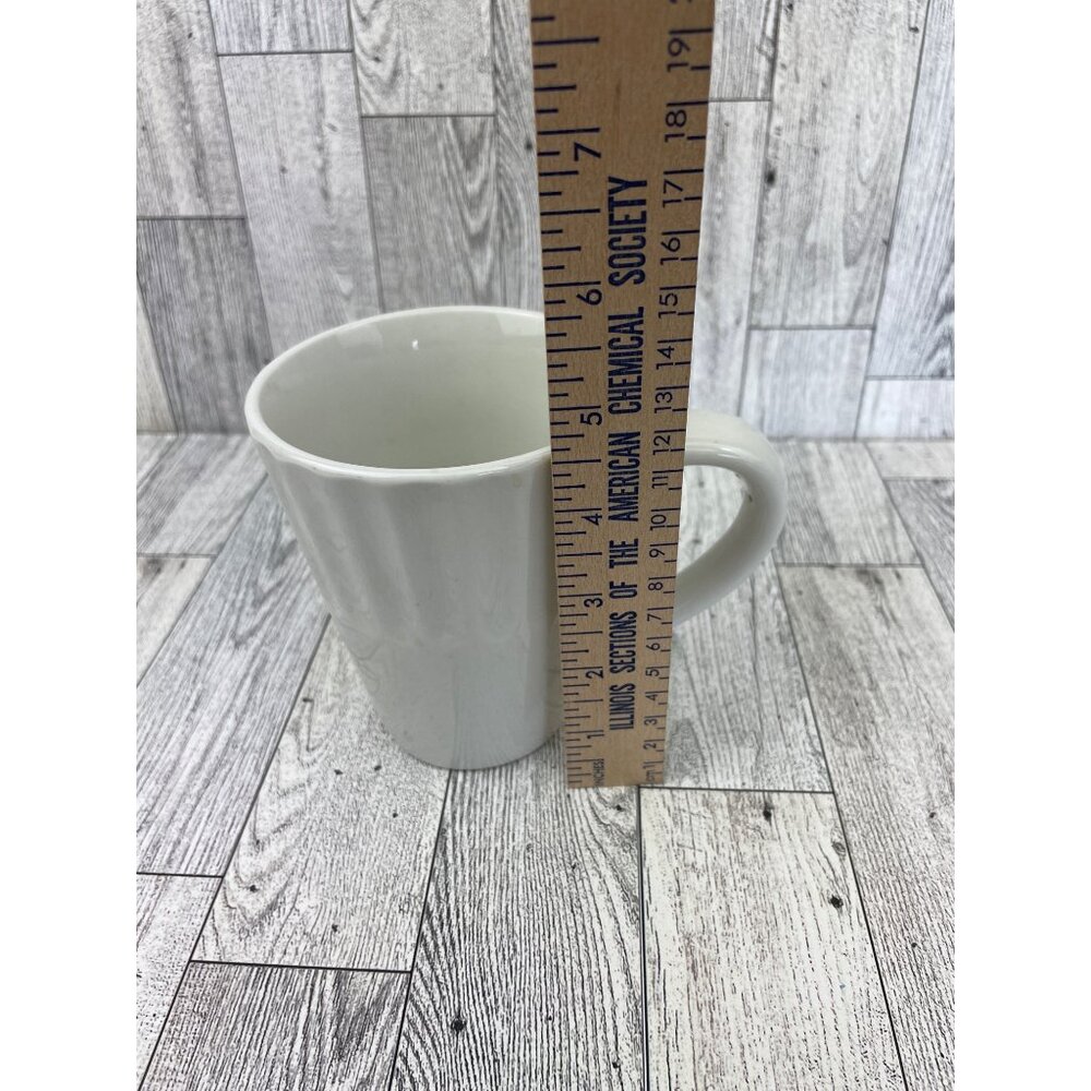 Libby White Ribbed Coffee Mug - Picture 4 of 6